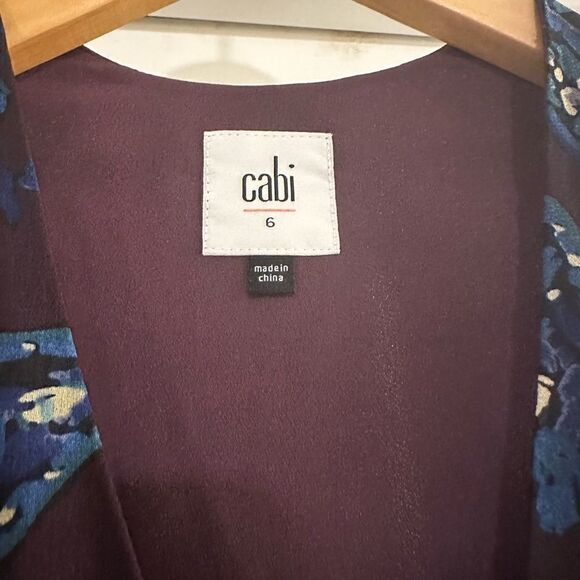 Cabi Treasure Paisley Crossover Style V-neck Midi Dress Style 3461 Size 6 - Picture 6 of 6